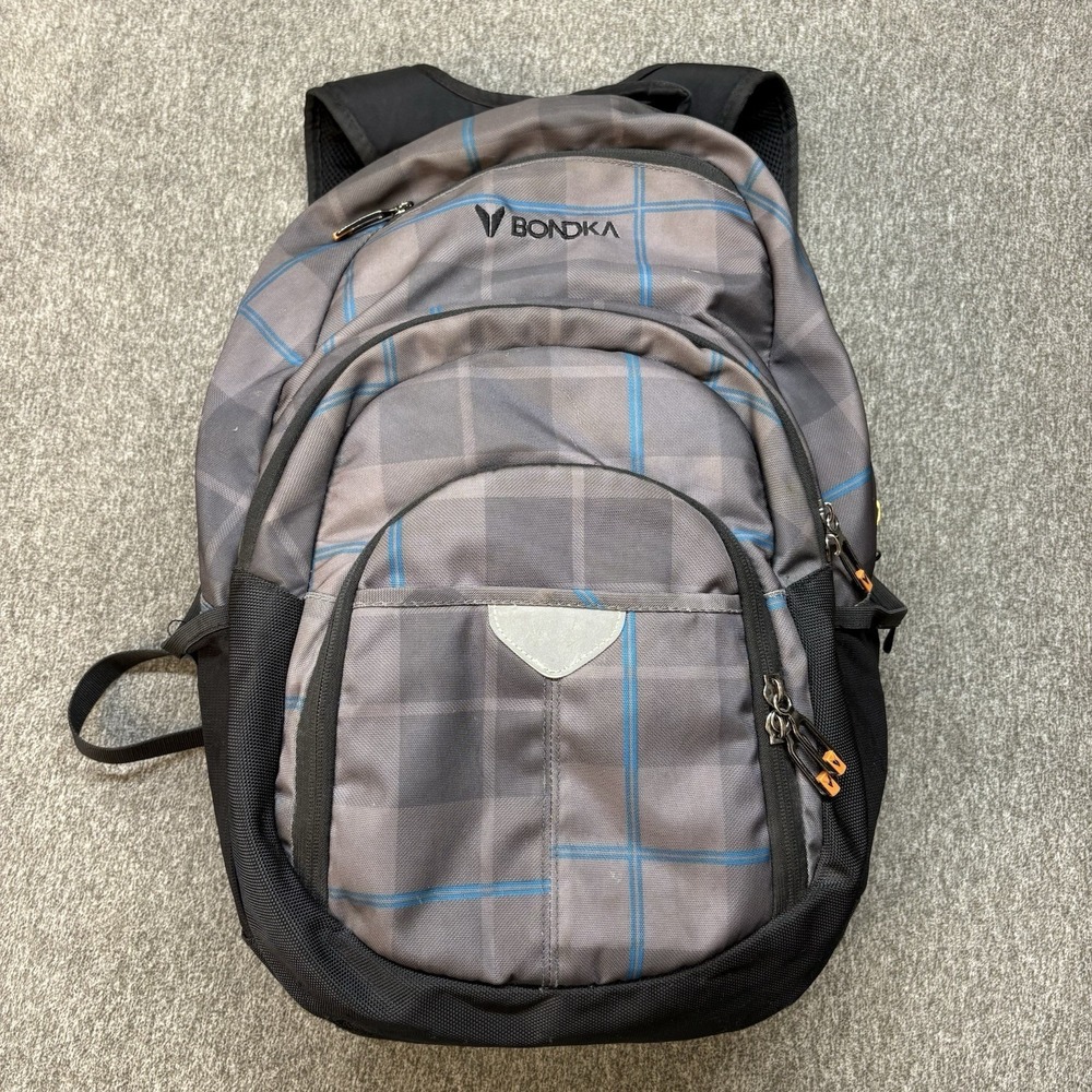 Bondka Skate Padded Laptop Backpack Beach Commuter College Bag Strap Plaid